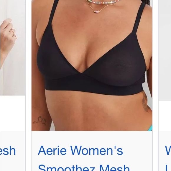 Smoothiez by Aerie Black Mesh Sheer See Through Unlined Wireless Bralette Bra - Picture 9 of 9